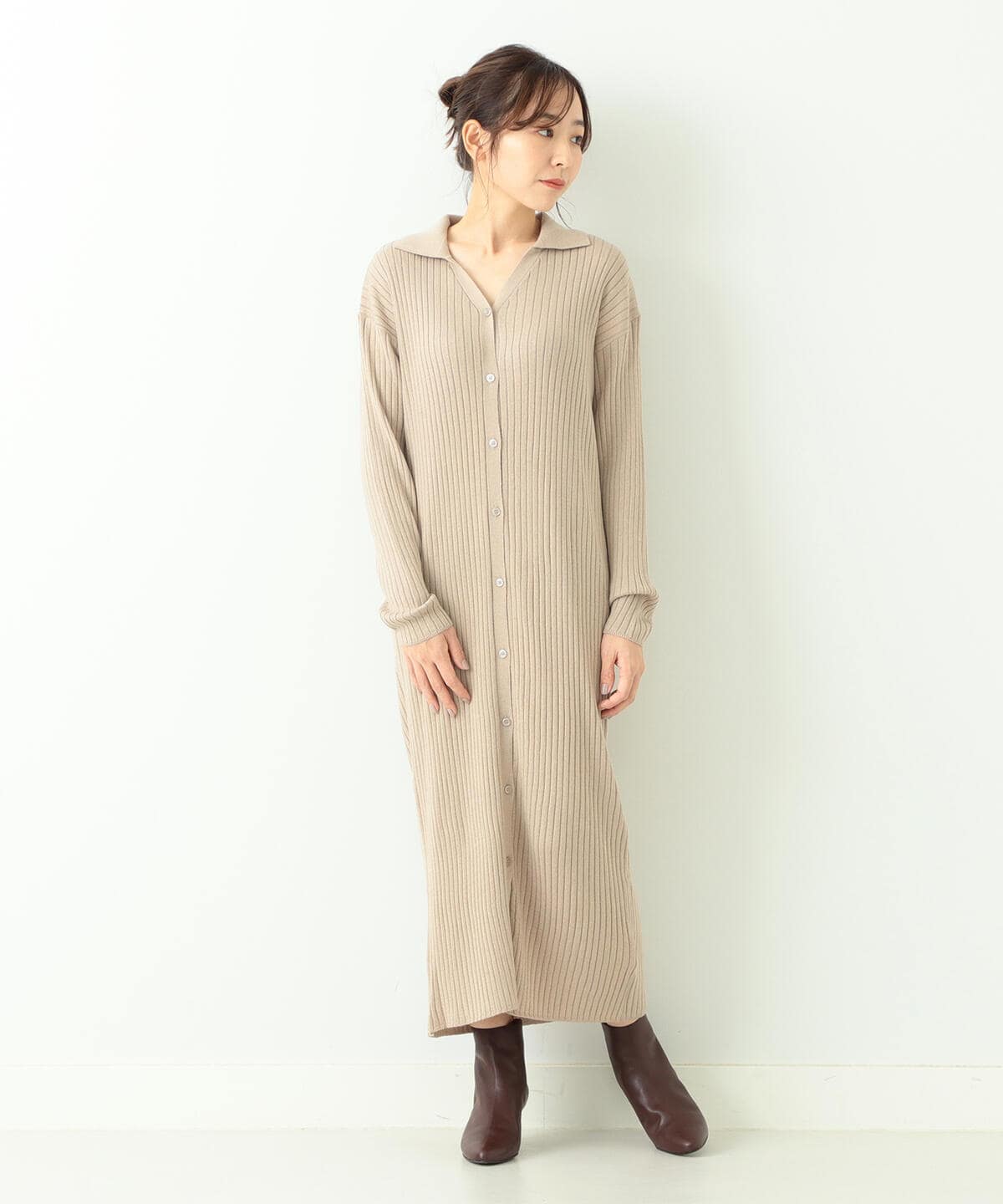 Beams Heart ビームス ハート アウトレット Beams Heart 衿付き ニットワンピース ワンピース ワンピース 通販 Beams