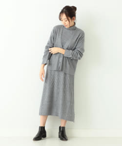 BEAMS HEART / カーディガン付き リブワンピース