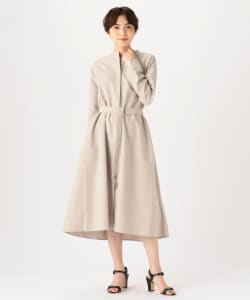 BEAMS HEART / バンドカラー ロングワンピース