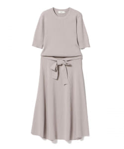 BEAMS HEART / 5分袖 リブニット セットアップ