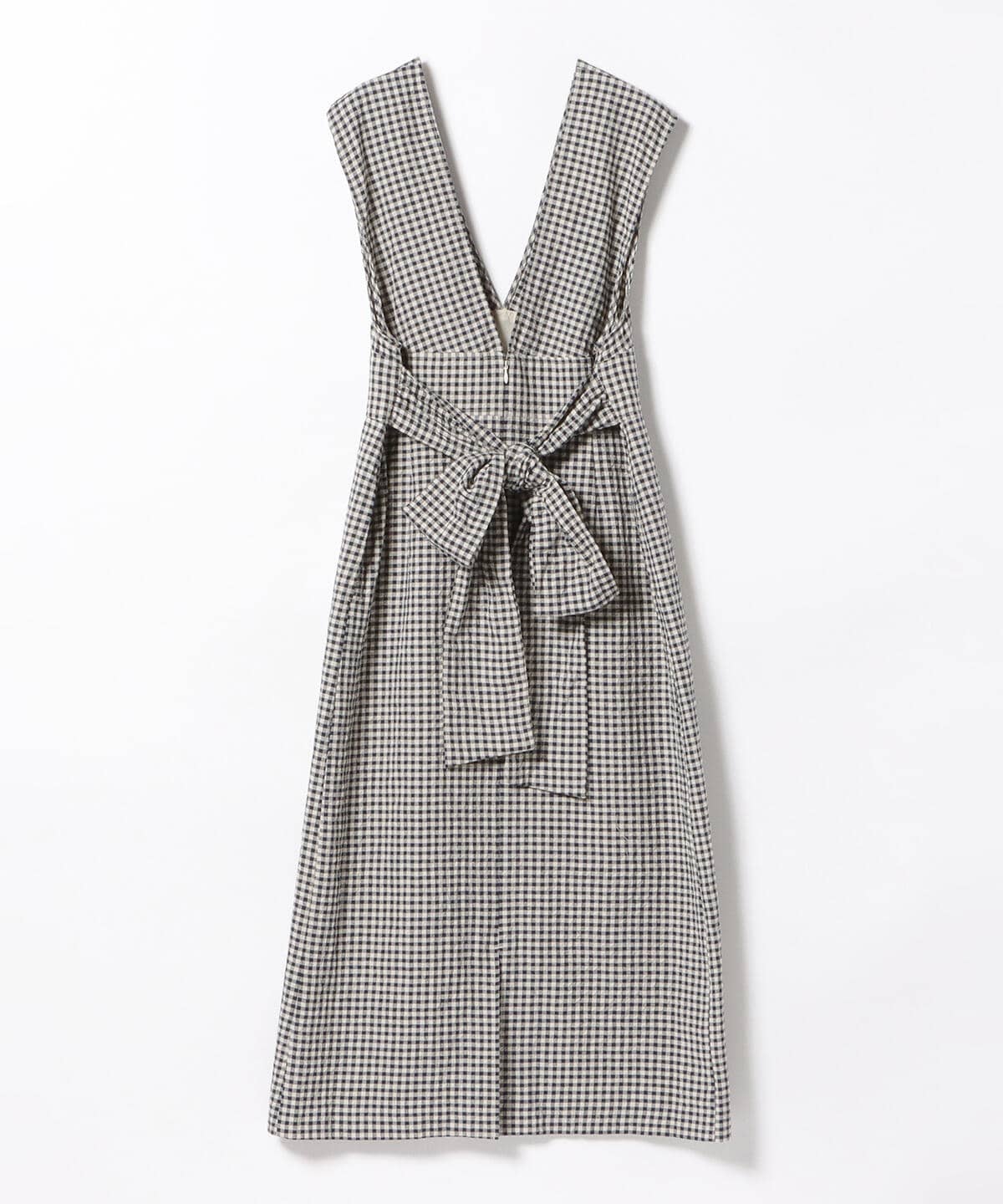 [Outlet] BEAMS HEART / Gingham check ribbon dress