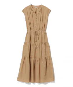 BEAMS HEART / スキッパーネック ティアード ワンピース