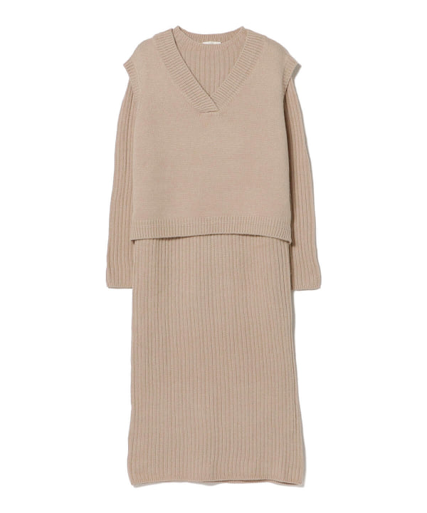 Beams Heart ビームス ハート Beams Heart ニットベスト ニットワンピース 2pセット ワンピース ワンピース 通販 Beams