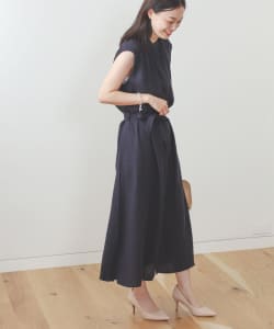ネックギャザー フレンチワンピース