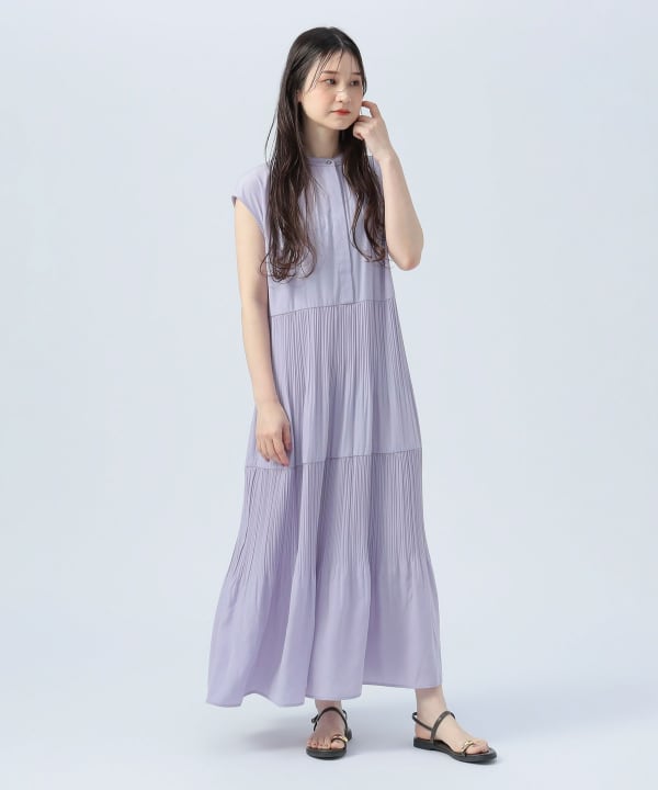 ビームスハート ティアードワンピース BEAMS HEART（ビームス ハート）ノースリーブ ティアード