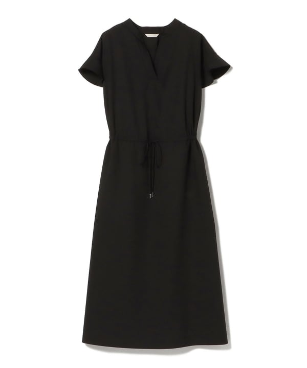 BEAMS HEART (BEAMS HEART) Ruffle Sleeve Drawstring Dress (Dress Dress)  Available at BEAMS