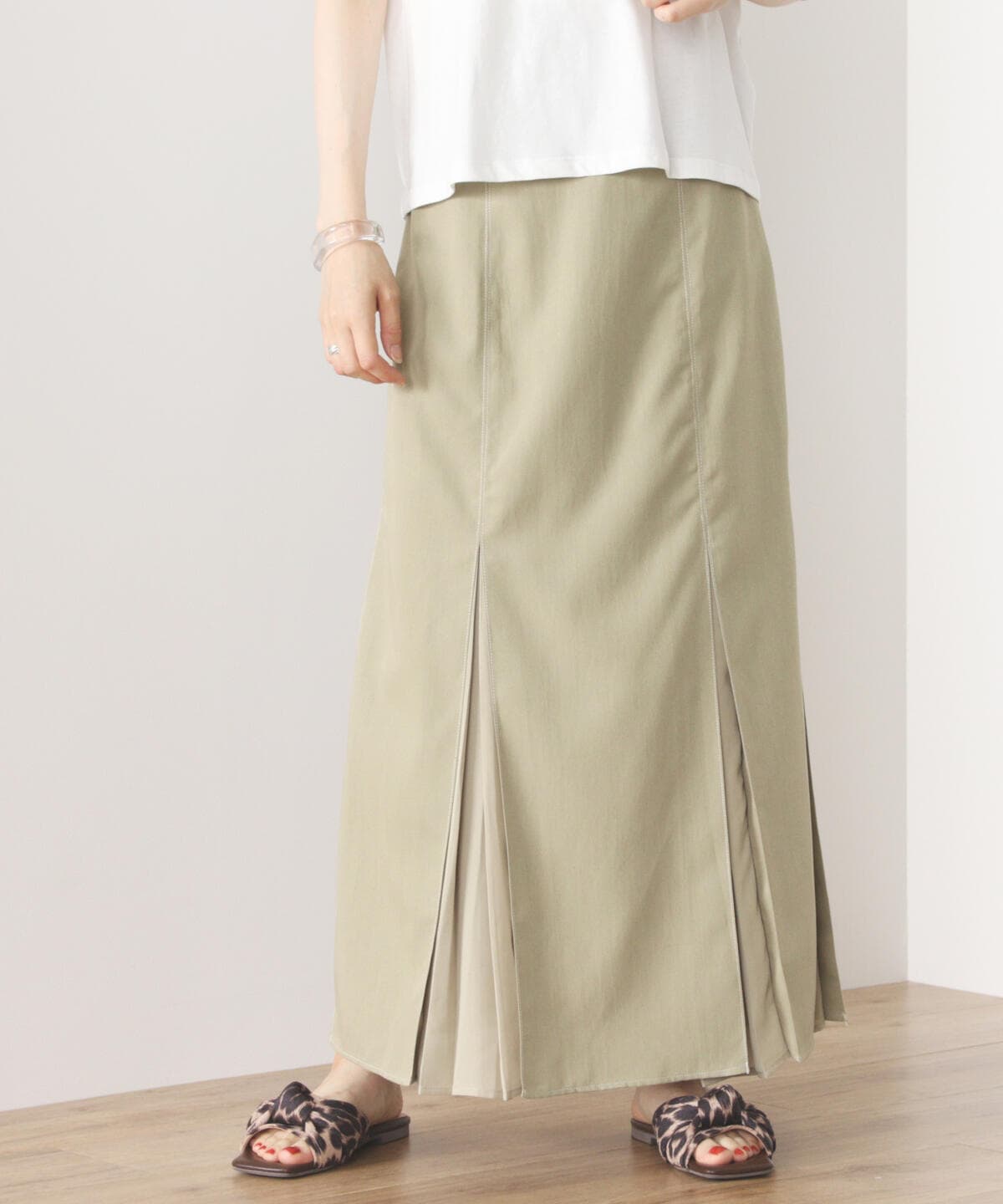 切替 プリーツスカート スカート WOMEN OLIVE FREE 切替 プリーツスカート スカート WOMEN OLIVE FREE