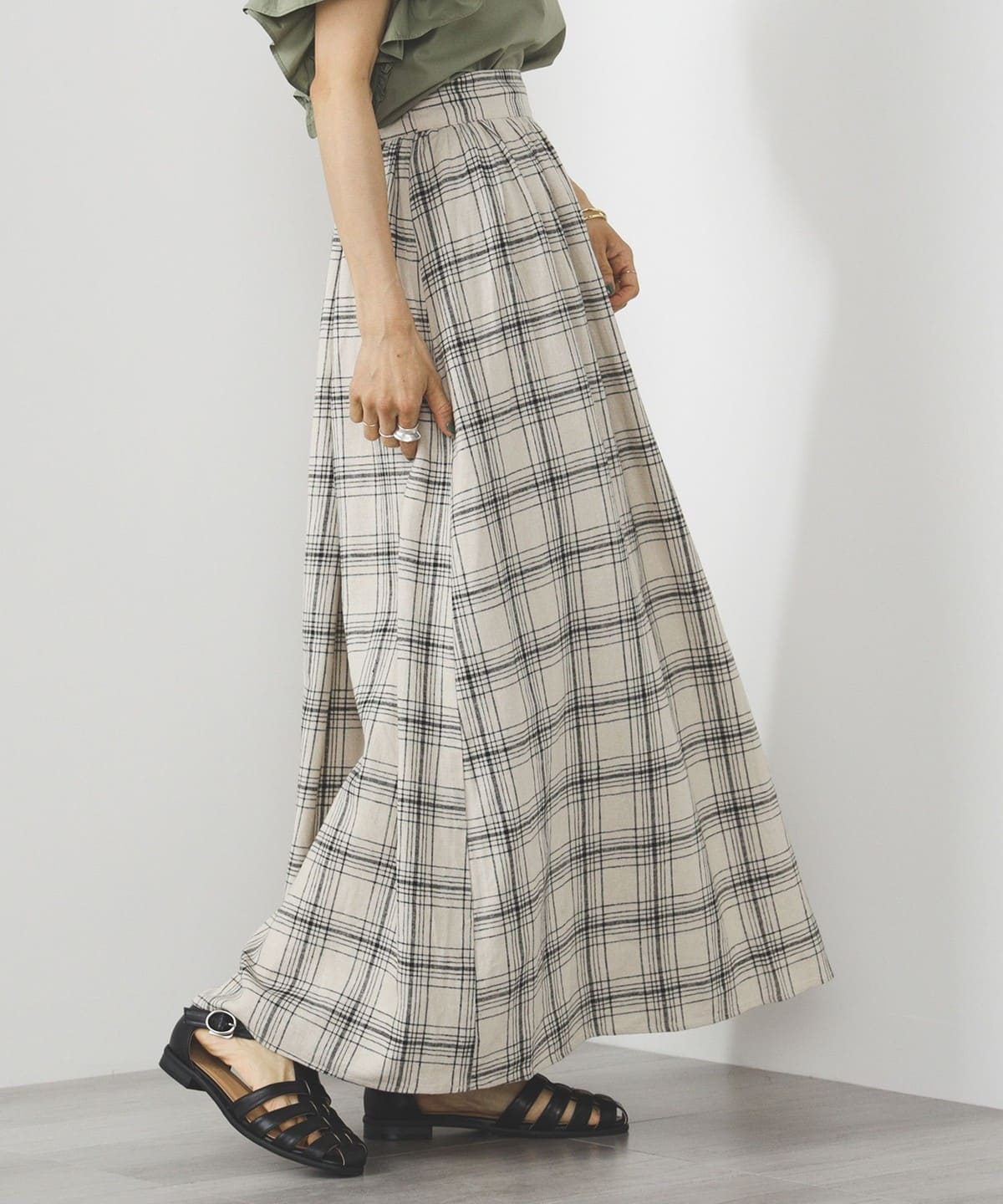 タックアシメ ボリュームスカート スカート WOMEN CHECK FREE タックアシメ ボリュームスカート スカート WOMEN CHECK FREE