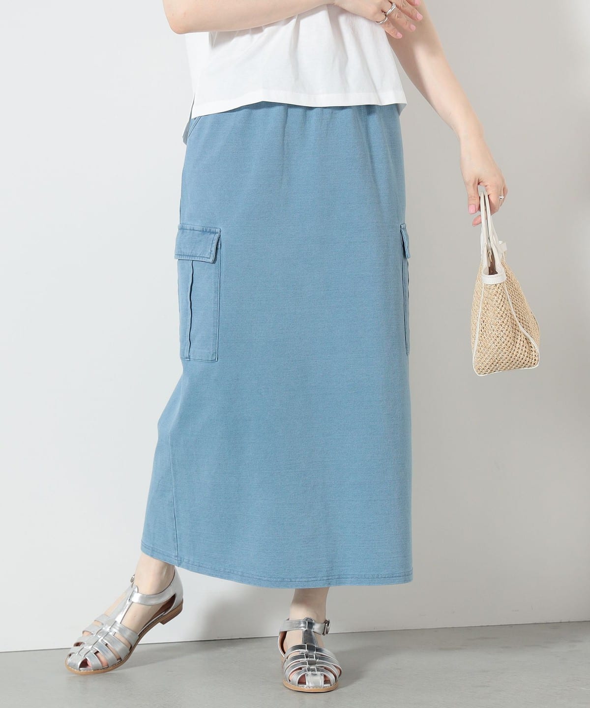 BEAMS HEART BEAMS HEART Cut denim semi-tight skirt (maxi BEAMS 