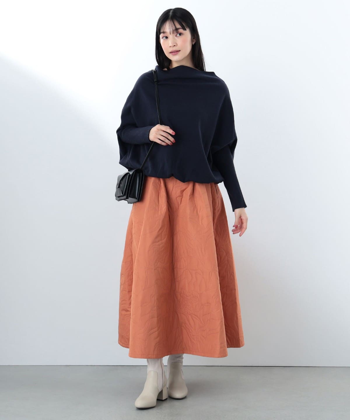 圧着ジャカード タック フレアスカート スカート WOMEN ORANGE ONE SIZE 圧着ジャカード タック フレアスカート スカート WOMEN ORANGE ONE SIZE