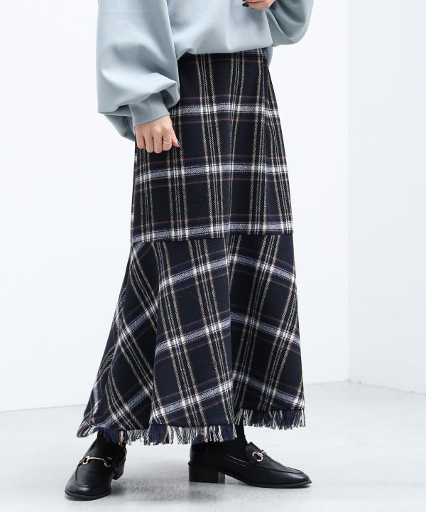 BEAMS HEART BEAMS HEART Plaid Mermaid Skirt (Skirt Maxi BEAMS