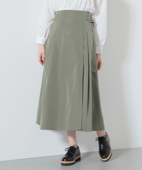 AK+1 by EFFE BEAMS ストレッチツイルラップスカート