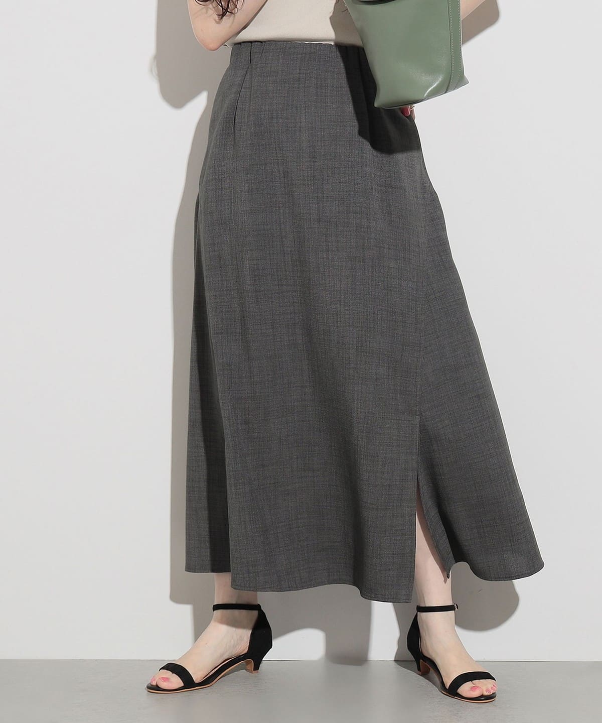 フレアスリット スカート スカート WOMEN CHARKOAL BLACK ONE SIZE フレアスリット スカート スカート WOMEN CHARKOAL BLACK ONE SIZE