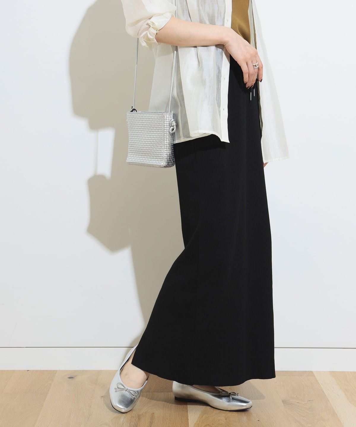 セルフカット リブロング タイトスカート スカート WOMEN BLACK ONE SIZE セルフカット リブロング タイトスカート スカート WOMEN BLACK ONE SIZE
