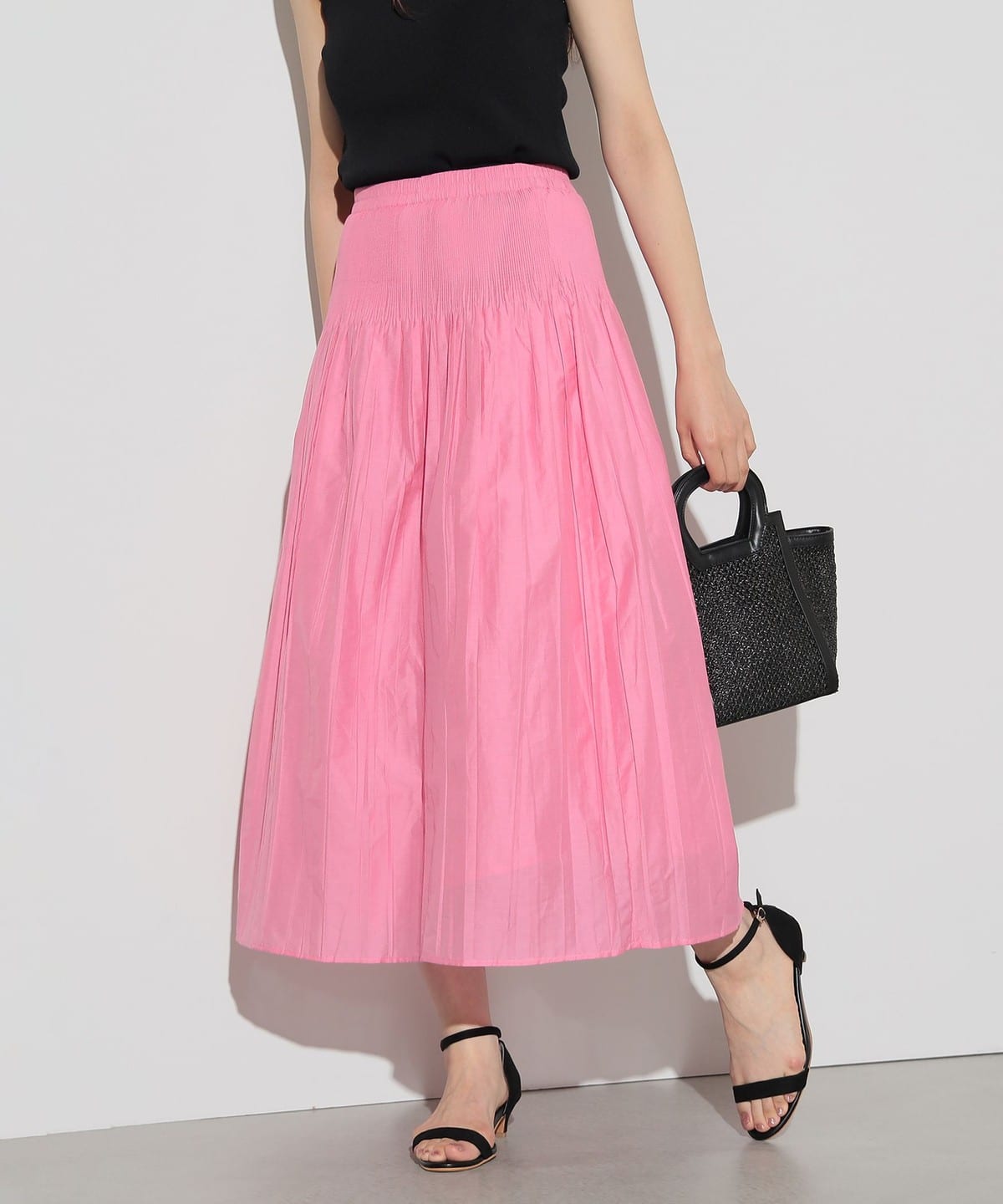 BEAMS HEART（ビームス ハート）スモッキング フレアスカート