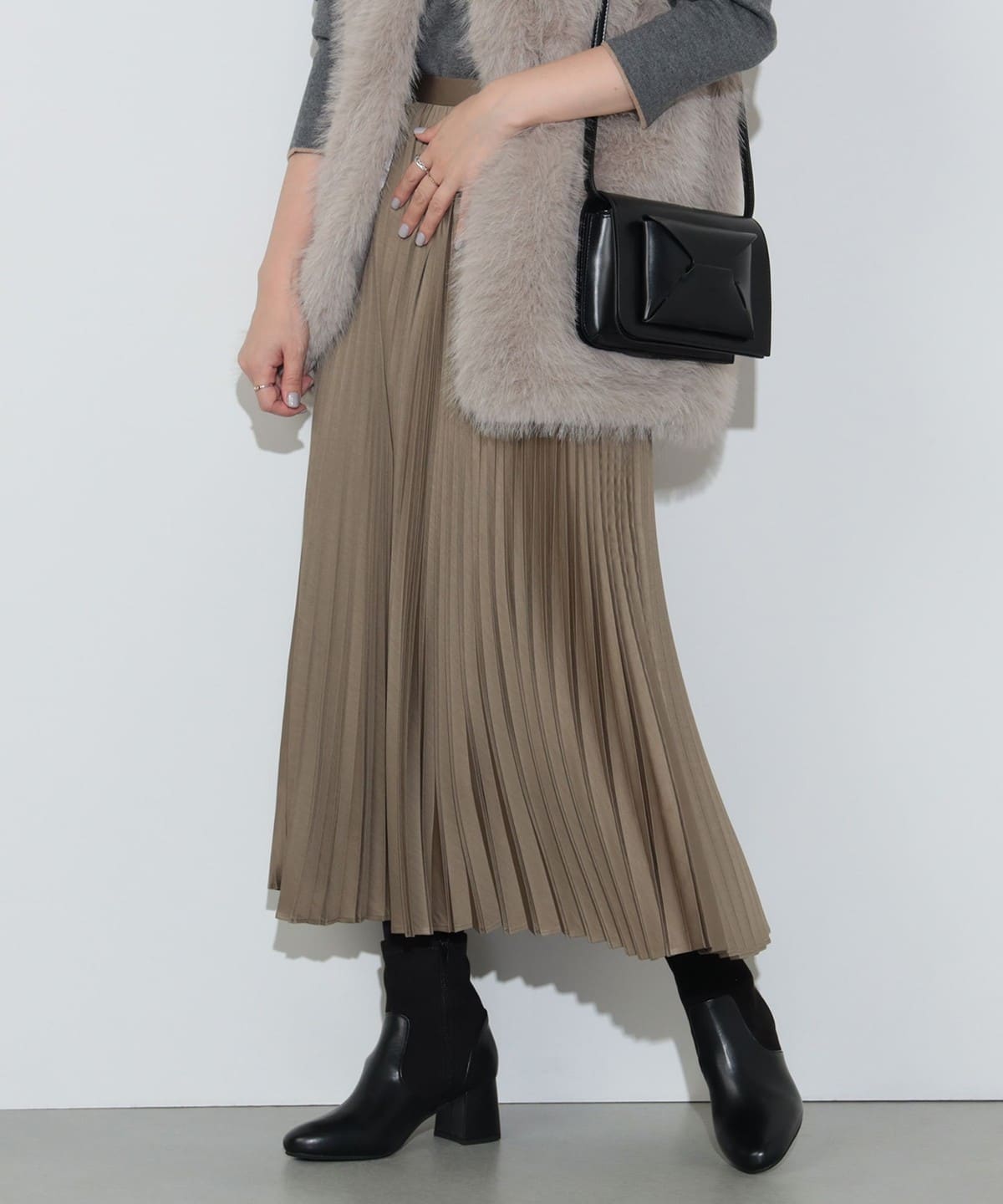 変形プリーツ ロングスカート スカート WOMEN KHAKI ONE SIZE 変形プリーツ ロングスカート スカート WOMEN KHAKI ONE SIZE