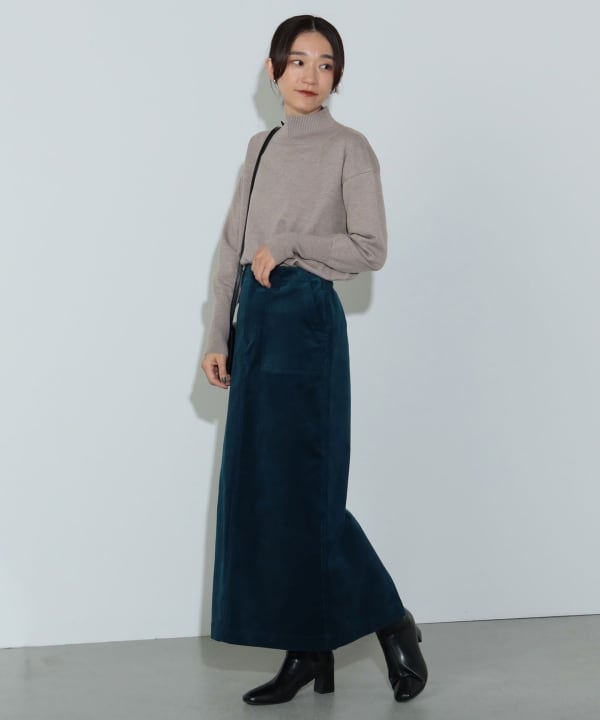 個性的✴︎ピーディーエム pdm ⭐︎ スカート　カーキ BEAMS HEART（ビームス ハート）細コール ベイカー スカート