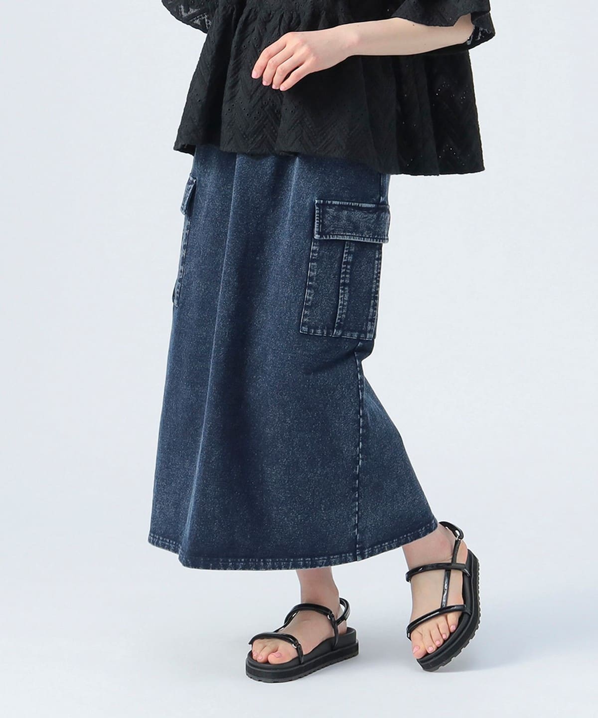 カット デニムスカート スカート WOMEN NAVY ONE SIZE カット デニムスカート スカート WOMEN NAVY ONE SIZE