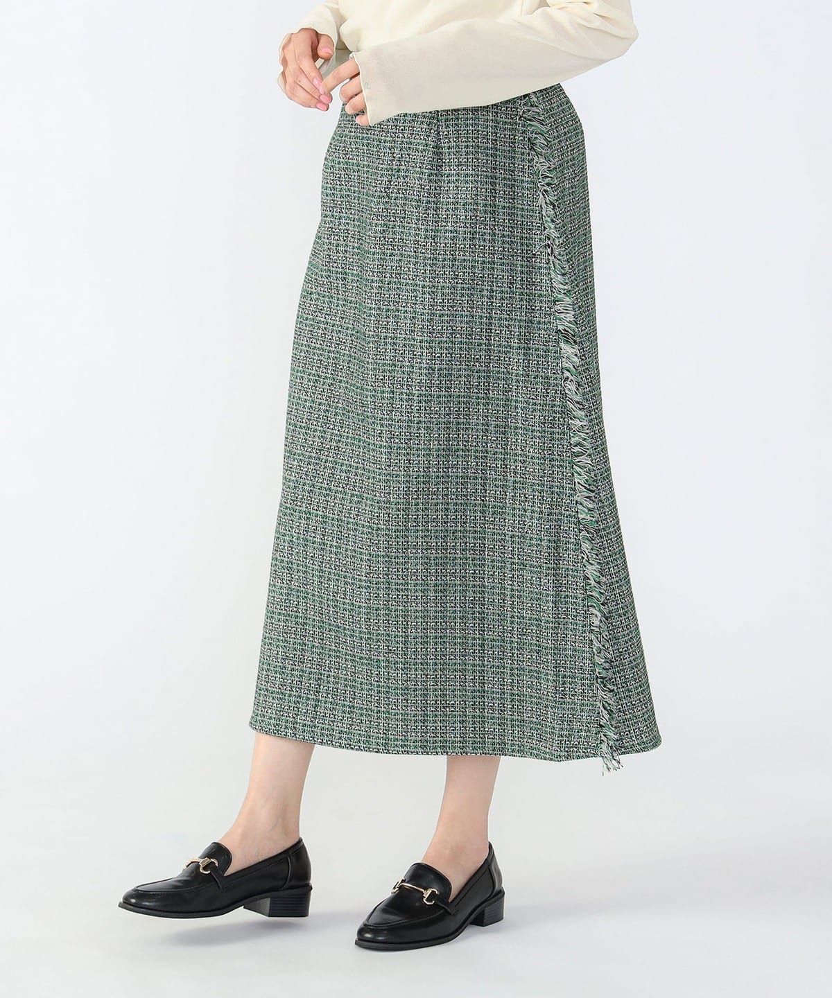 ツイード ライン スカート スカート WOMEN GREEN ONE SIZE ツイード ライン スカート スカート WOMEN GREEN ONE SIZE