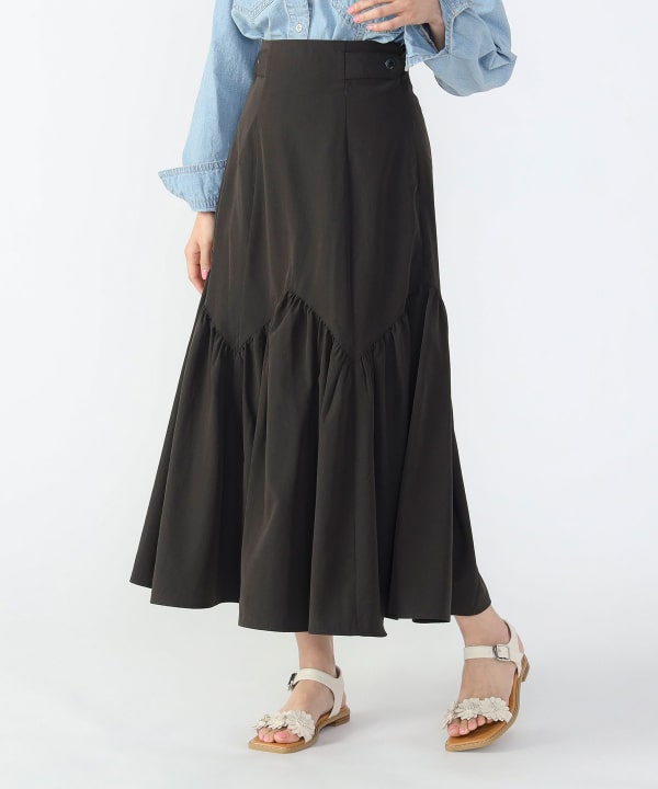 BEAMS HEART (BEAMS HEART) Jagged Switching Flare Skirt