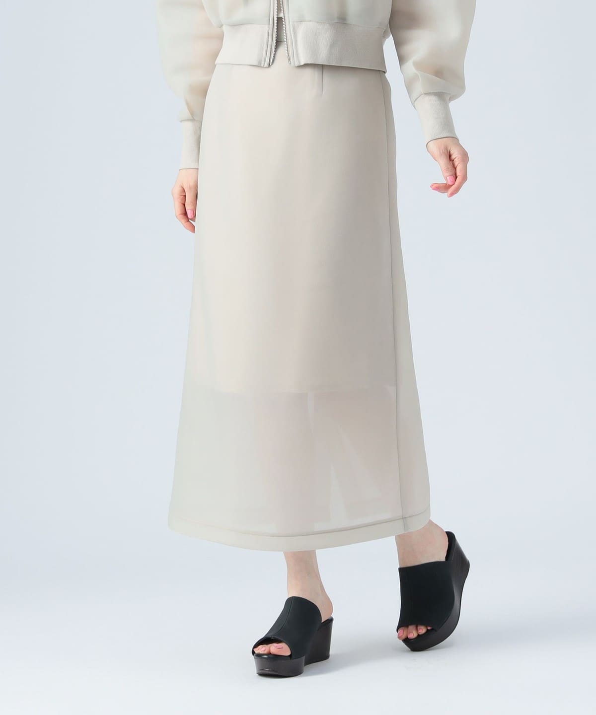 シアー ダンボール ナロースカート スカート WOMEN BEIGE ONE SIZE シアー ダンボール ナロースカート スカート WOMEN BEIGE ONE SIZE