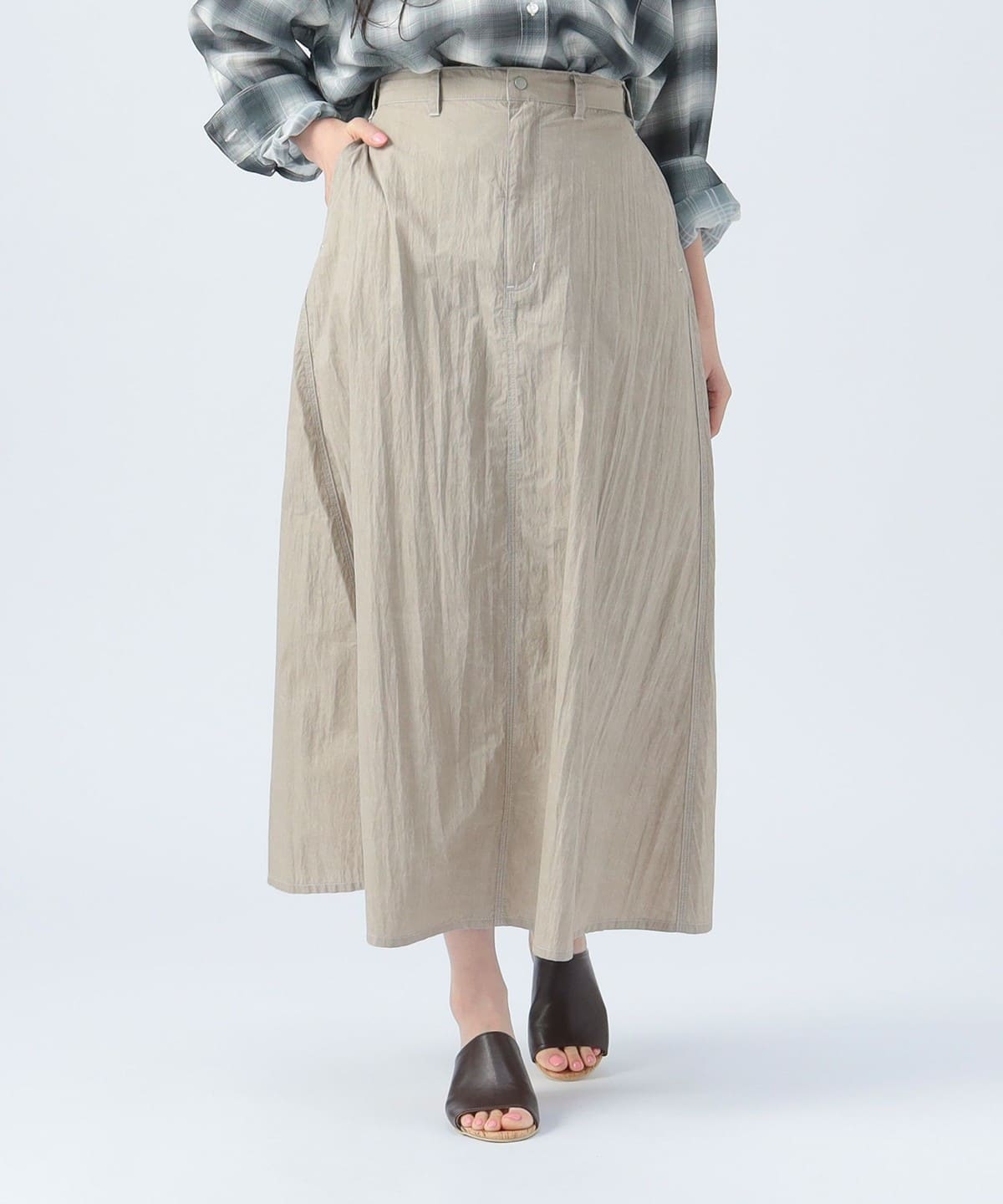 ムラ染め ワーク ロングスカート スカート WOMEN MOCHA ONE SIZE ムラ染め ワーク ロングスカート スカート WOMEN MOCHA ONE SIZE