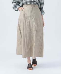 Irregularly dyed work long skirt