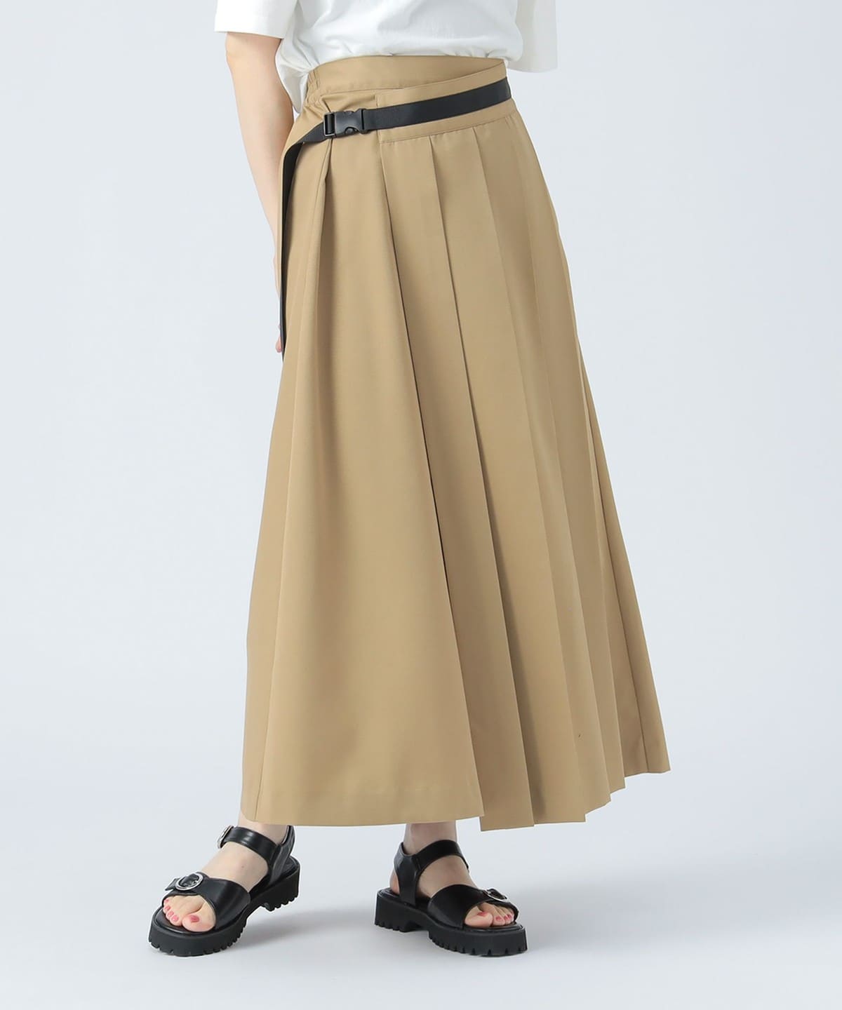 ガチャベルト ラップ風 スカート スカート WOMEN BEIGE ONE SIZE ガチャベルト ラップ風 スカート スカート WOMEN BEIGE ONE SIZE
