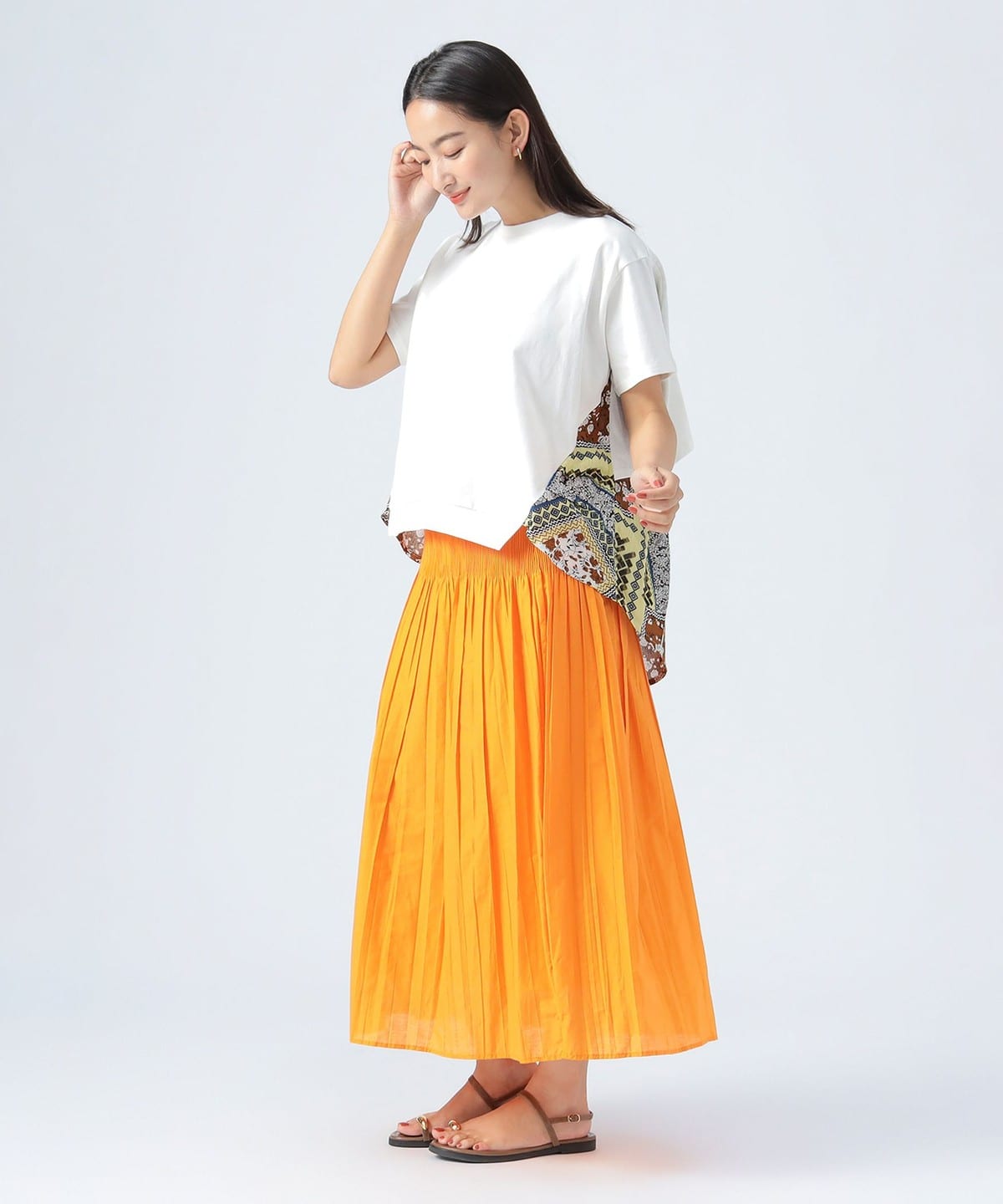 ShareSpirit ビスチェでもスカートにもOK❣️ Cotton Double Flower Print Skirt | Pasand by ne Quittez pas