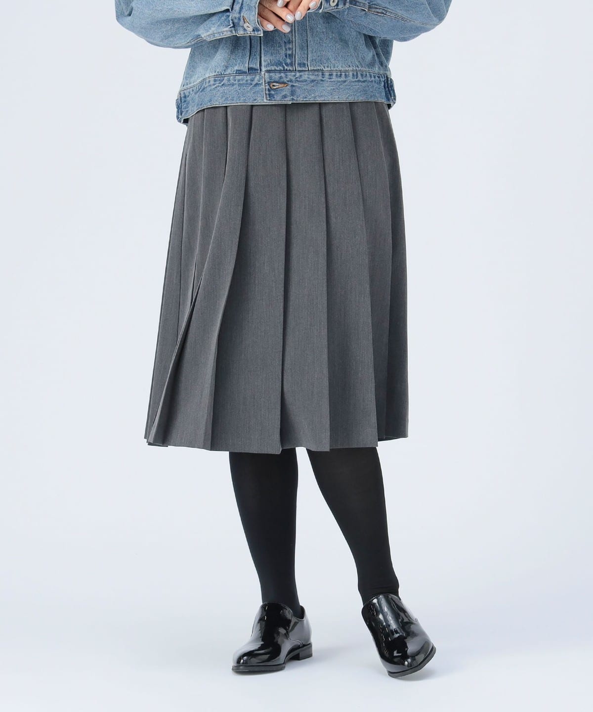 フレーム レディース スカート ボトムス The Vent Denim Skirt O\u0027NEIL of DUBLIN｜キルトスカート リネン100% 85cm てんとてん別注