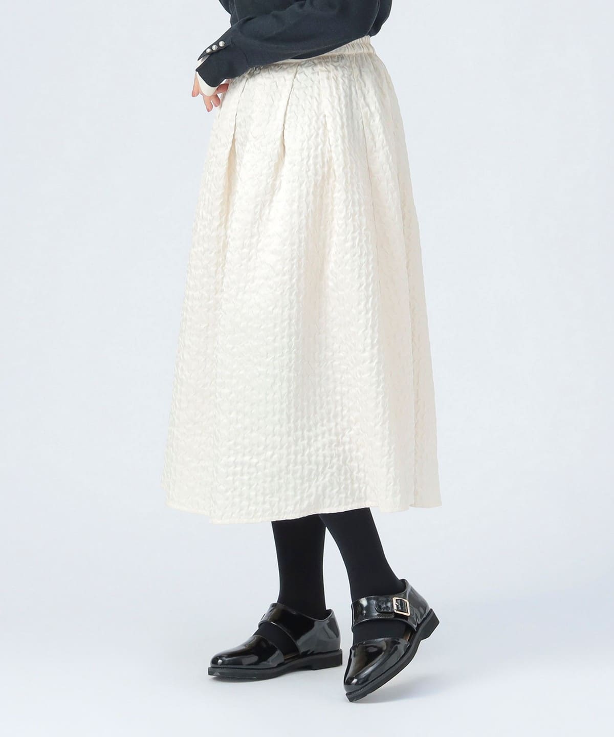 フクレ ジャカード フレア スカート スカート WOMEN IVORY ONE SIZE フクレ ジャカード フレア スカート スカート WOMEN IVORY ONE SIZE