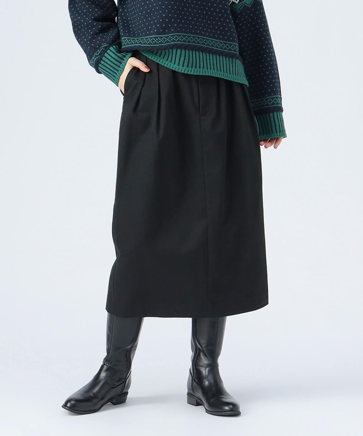 タック コクーン スカート スカート WOMEN BLACK ONE SIZE タック コクーン スカート スカート WOMEN BLACK ONE SIZE
