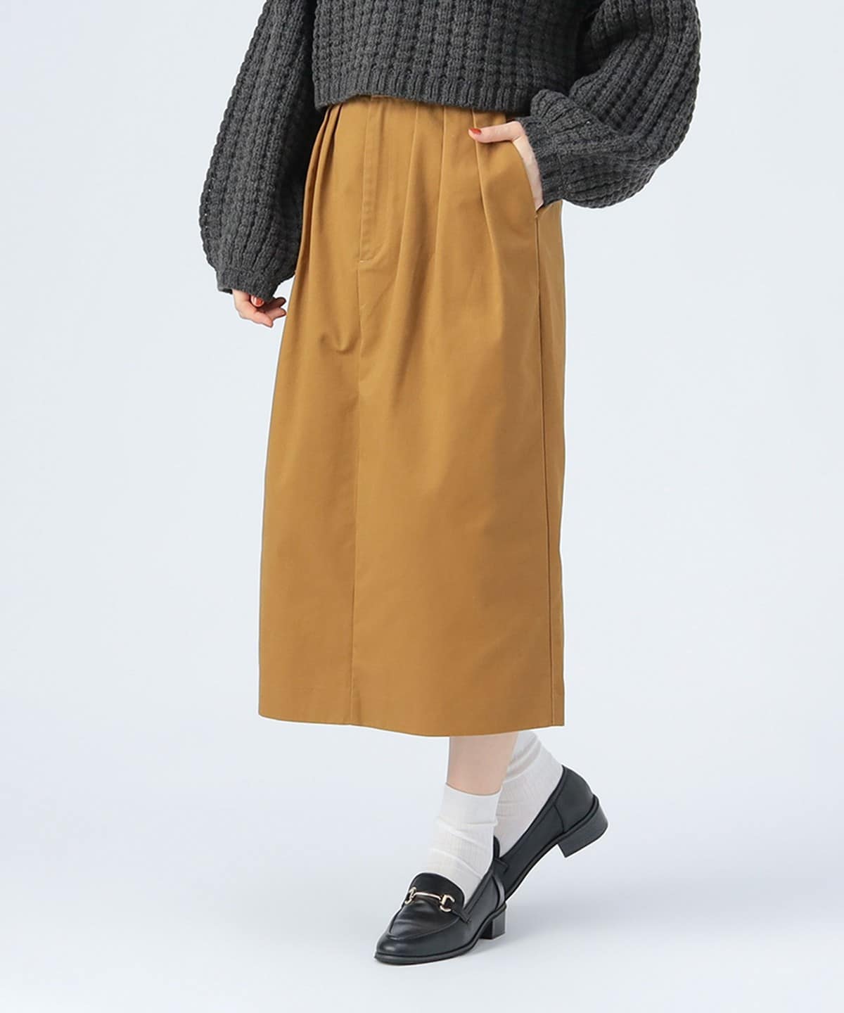 タック コクーン スカート スカート WOMEN CAMEL ONE SIZE