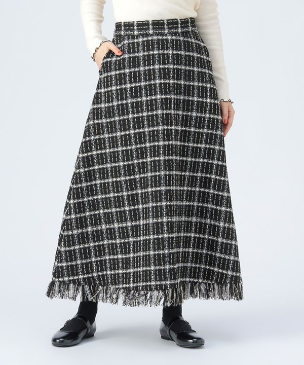 BEAMS HEART（ビームス ハート）チェック柄 ツイード スカート