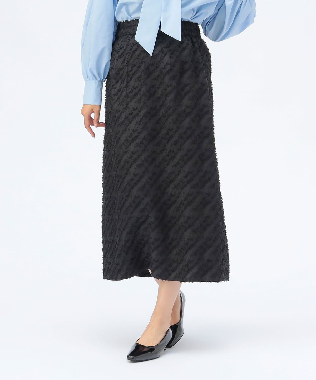 ジャカード フリンジ スカート スカート WOMEN BLACK ONE SIZE