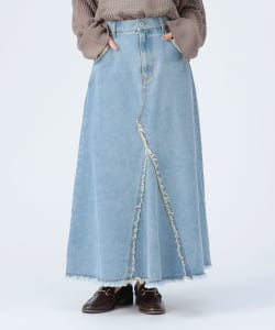 カラーダメージ デニム スカート