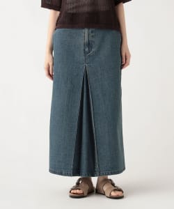 フロントタック デニムナロースカート