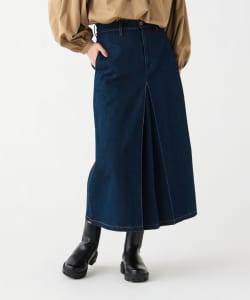 フロントタック デニムナロースカート