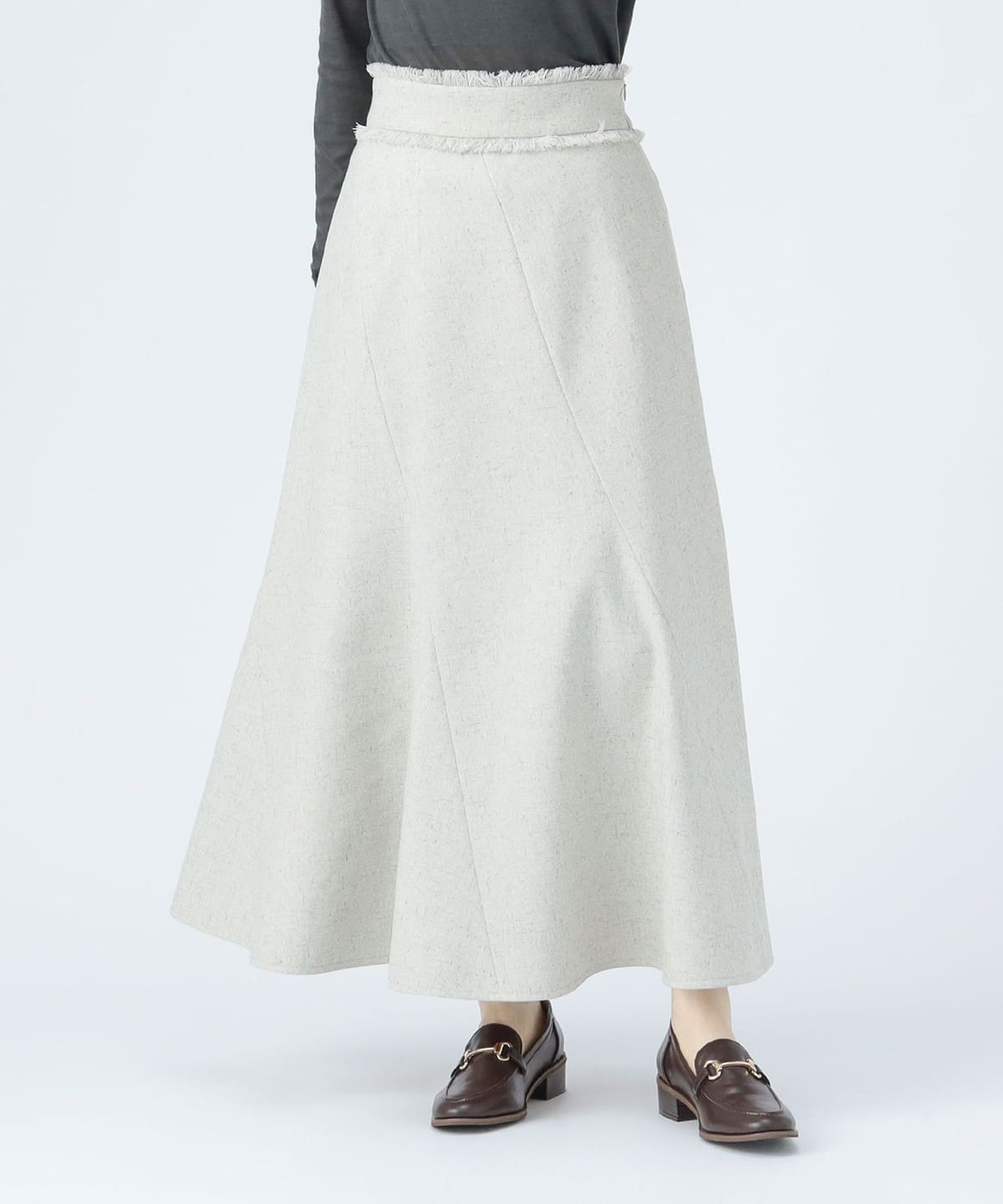 BEAMS HEART（ビームス ハート）リネン調 ツイード スカート（スカート