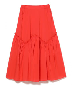 【+10%ポイントUP】フリル ギザギザ切り替え スカート