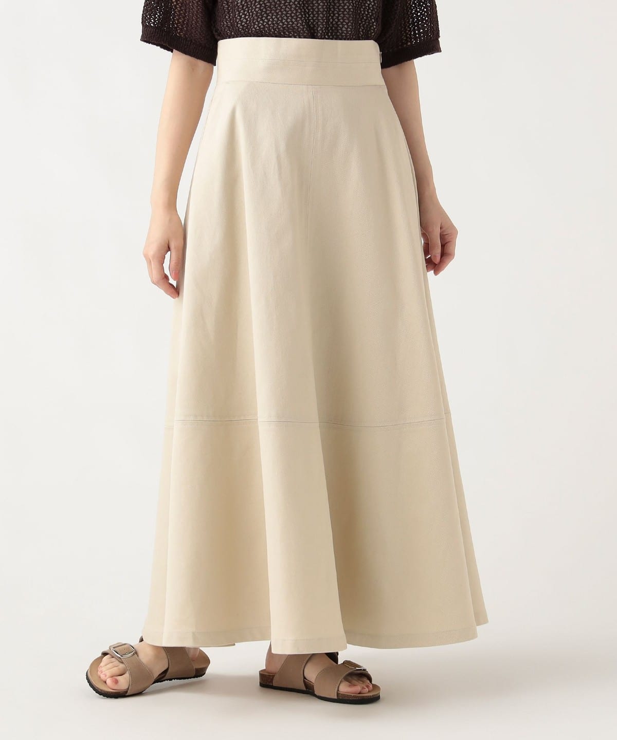 【the khaki】メッシュデザイン　イージースカート【BEAMS】 ジムフレックス ポリエステル メッシュ プリーツ スカート レディース