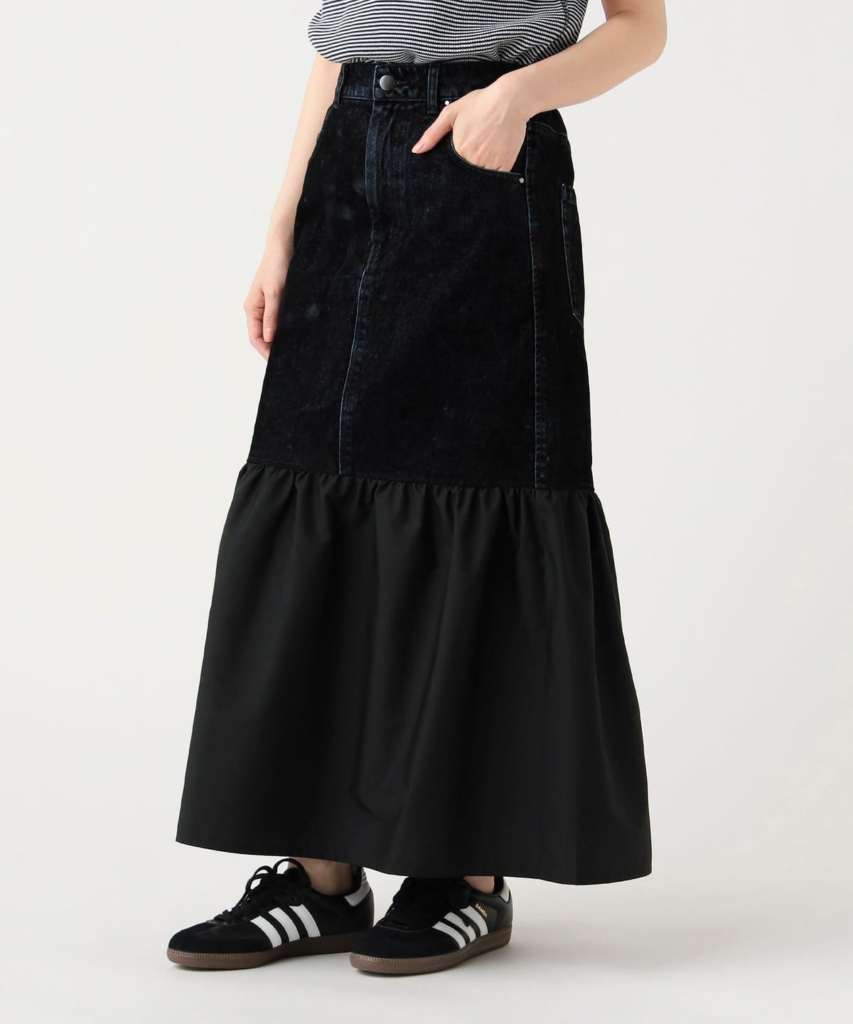 h*e様 【美品】デニムフロッキースカート BEAMS HEART（ビームス ハート）フロッキー デニム 切り替え スカート