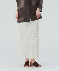 シャーリング チェック スカート