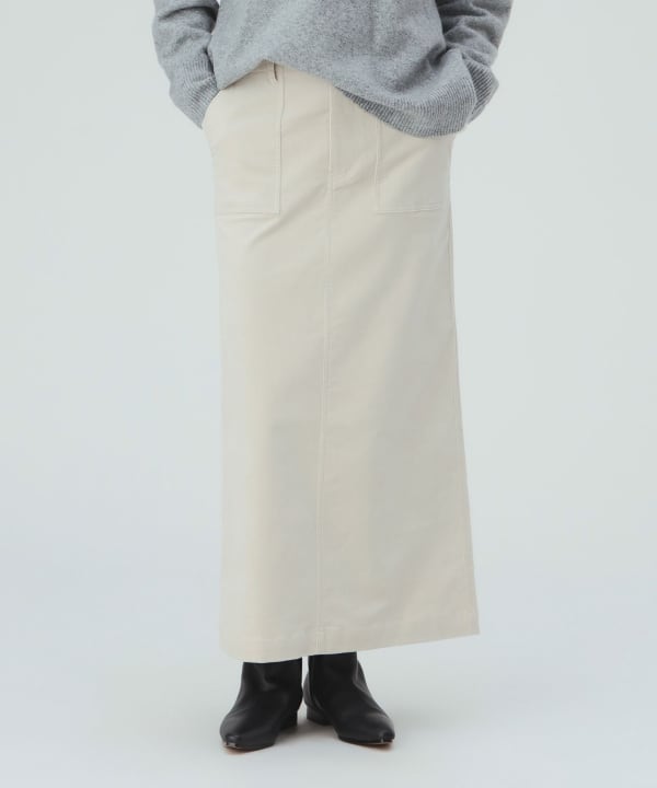 細コール ベイカースカート 深めのバックスリットが旬なベイカースカート [H：171cm Size：M]