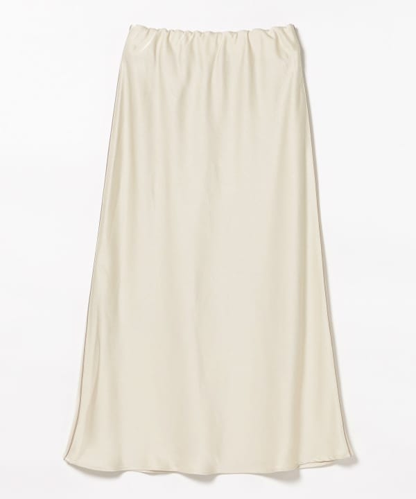 Satin flared skirt