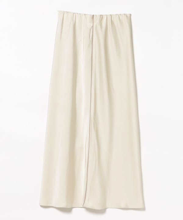 Satin flared skirt
