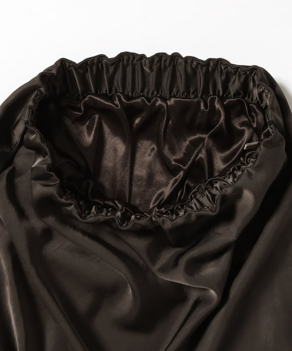 Satin flared skirt