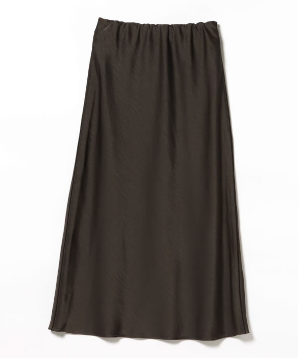 Satin flared skirt