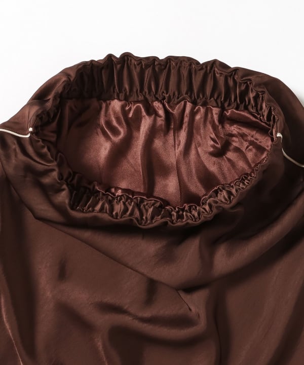 Satin flared skirt