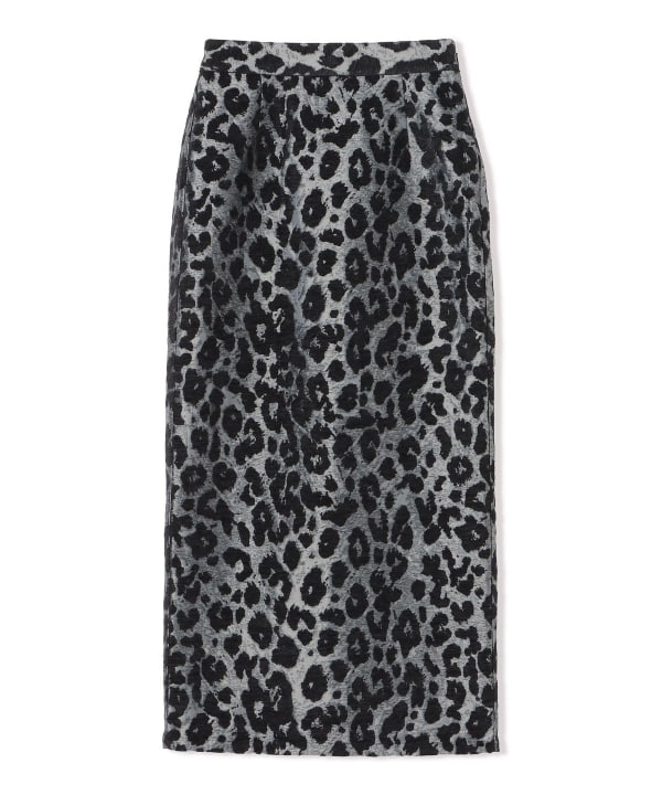 Leopard print tight skirt